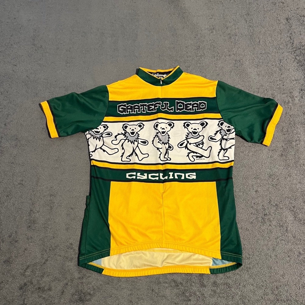 VTG Primal Wear Grateful Dead Cycling Jersey XL Dancing Bears Steal Your Face
